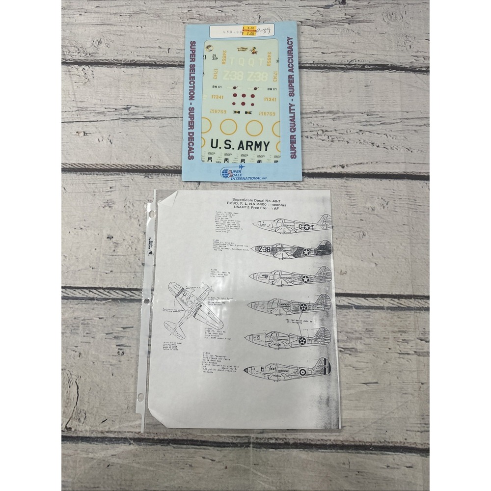 Super Scale International / Microscale Decals P-39 Airacobra 48-7